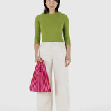 Baby Baggu - Pink & Red Painted Stripes