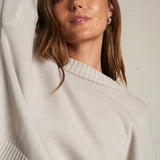 Janet Crewneck Sweater - Silver