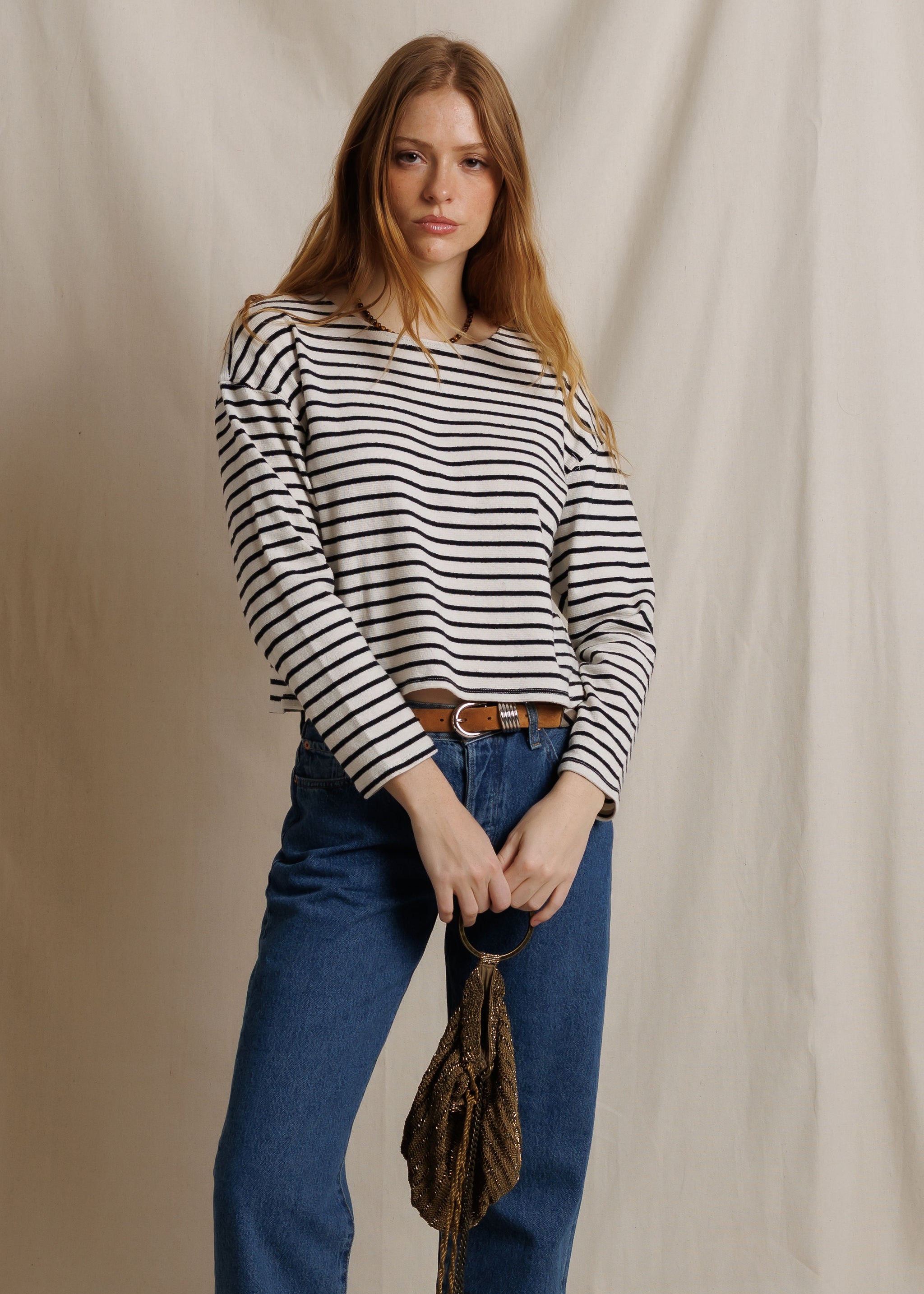 Jenna Long Sleeve - Natural / Black