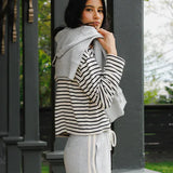Jenna Long Sleeve - Natural / Black