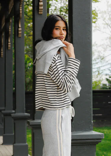 Jenna Long Sleeve - Natural / Black
