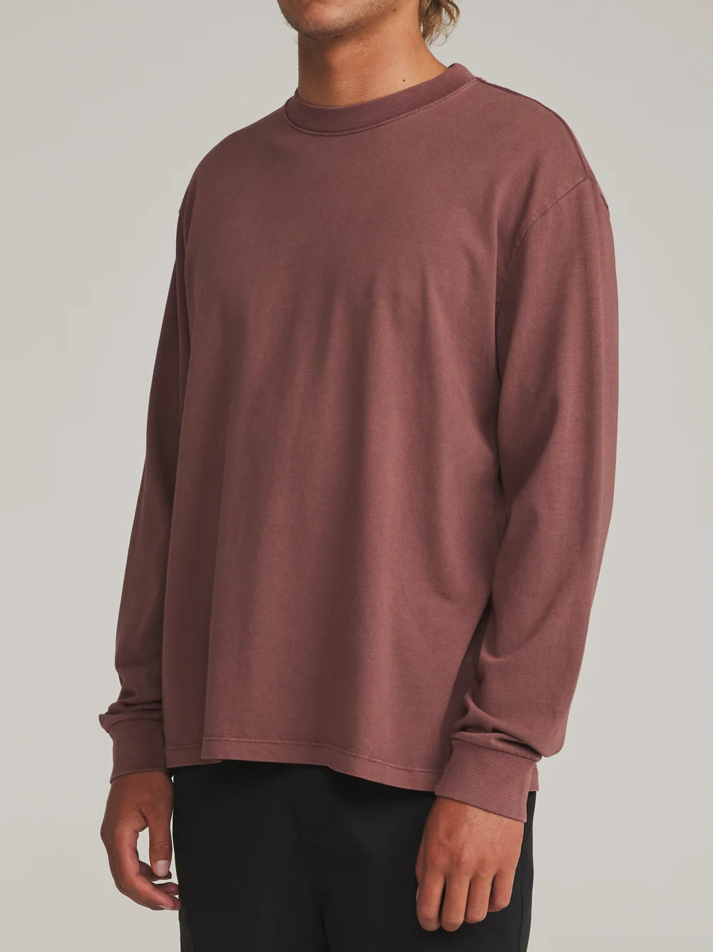 Box Fit LS Tee - Vintage French Roast