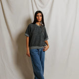 Kennedy Fleece Short Sleeve - Dark Heather Grey