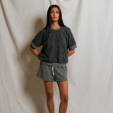 Kennedy Fleece Short Sleeve - Dark Heather Grey