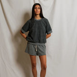 Kennedy Fleece Short Sleeve - Dark Heather Grey