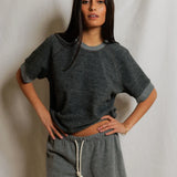 Kennedy Fleece Short Sleeve - Dark Heather Grey