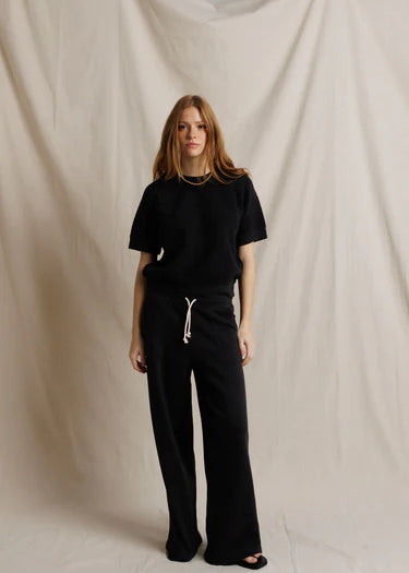 Kennedy Fleece Short Sleeve - Vintage Black