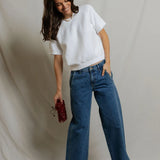 Kennedy Fleece Short Sleeve - White