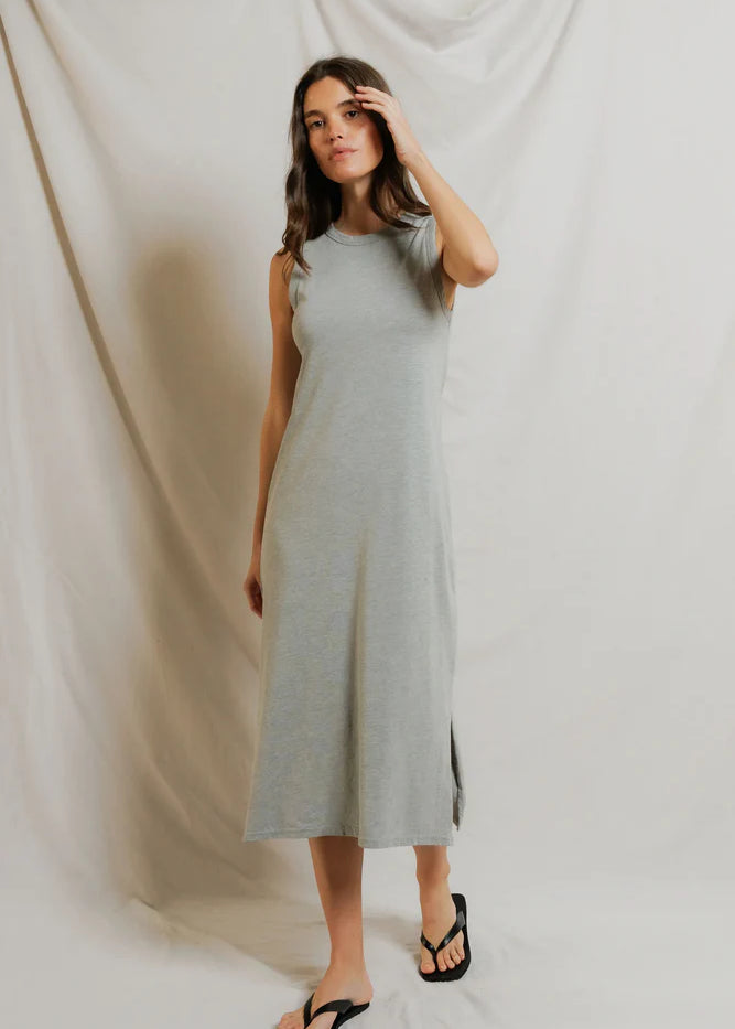 Lanell Sleeveless Dress - Heather Grey