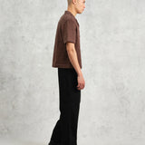Boxy Dobby Lido SS Shirt - Brown