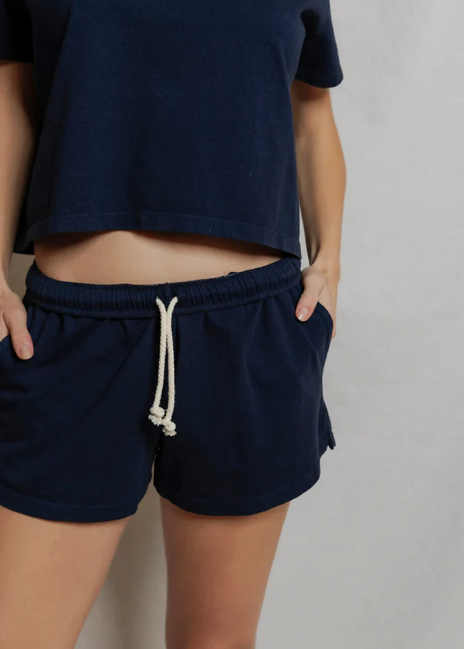Liz Jersey Shorts - Navy