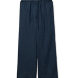 Lorana Linen Drawstring Pant - Navy