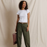 Macy Rib Crew Neck Tee - White