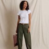 Macy Rib Crew Neck Tee - White