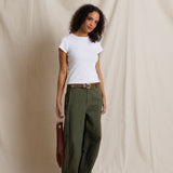 Macy Rib Crew Neck Tee - White