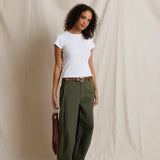 Macy Rib Crew Neck Tee - White