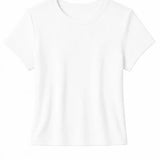 Macy Rib Crew Neck Tee - White