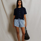 Leo Shorts - Blue / Ivory