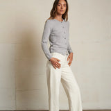 Moira Cotton Cashmere Cardigan - Heather Grey