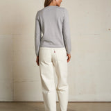 Moira Cotton Cashmere Cardigan - Heather Grey