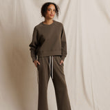 Nell Crew Neck Sweatshirt - Dark Olive