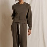Nell Crew Neck Sweatshirt - Dark Olive