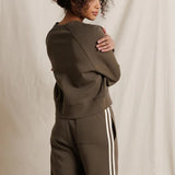Nell Crew Neck Sweatshirt - Dark Olive