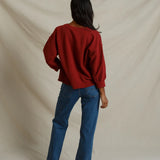 Niall Fleece Pullover - Ruby Red