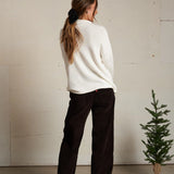 Nova Cashmere Roll Neck Sweater - Sugar