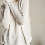 Nova Cashmere Roll Neck Sweater - Sugar