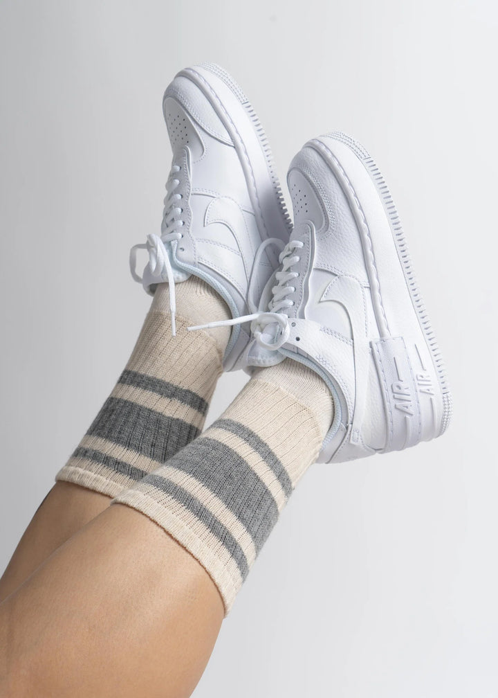 Mono Stripe Socks - Grey