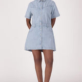 Logan Western Dress - Blasted Stone