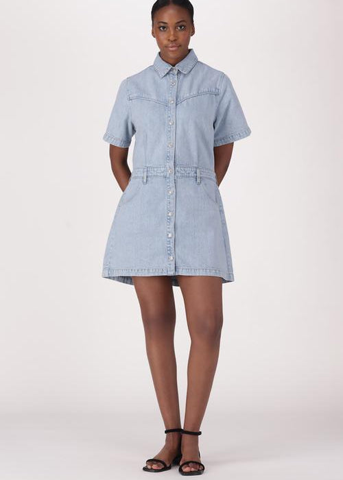 Logan Western Dress - Blasted Stone