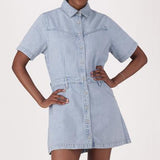 Logan Western Dress - Blasted Stone