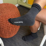 Extended Boyfriend Socks - Charcoal