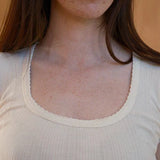 Pointelle Tee - Natural