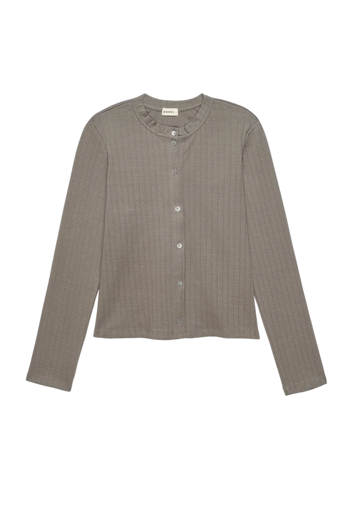 A flat lay image of the front of the Pointelle Cardigan