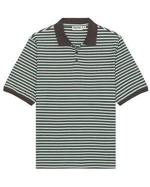 Stripe SS Polo - Charcoal