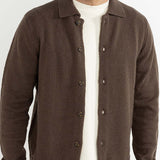 Mohair Button Up Knit - Chocolate