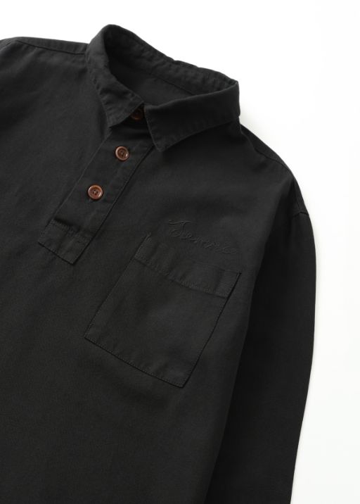 Herringbone Market Smock - Black