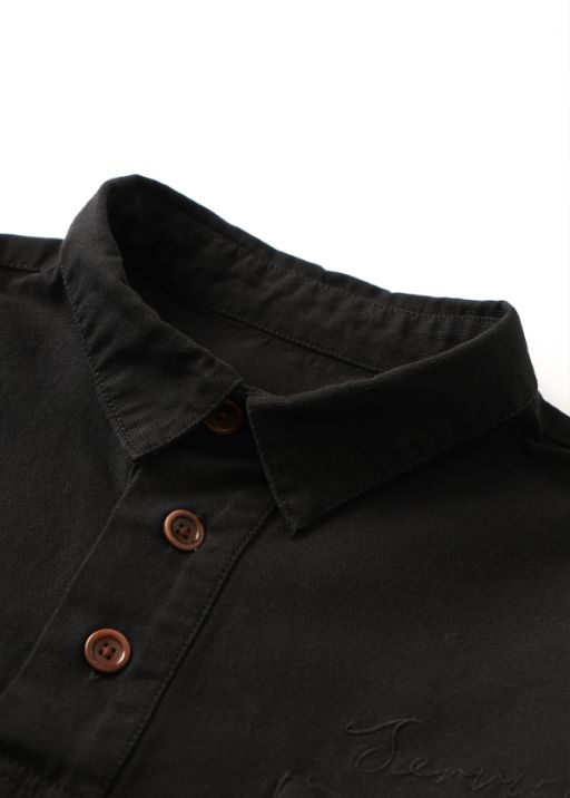 Herringbone Market Smock - Black