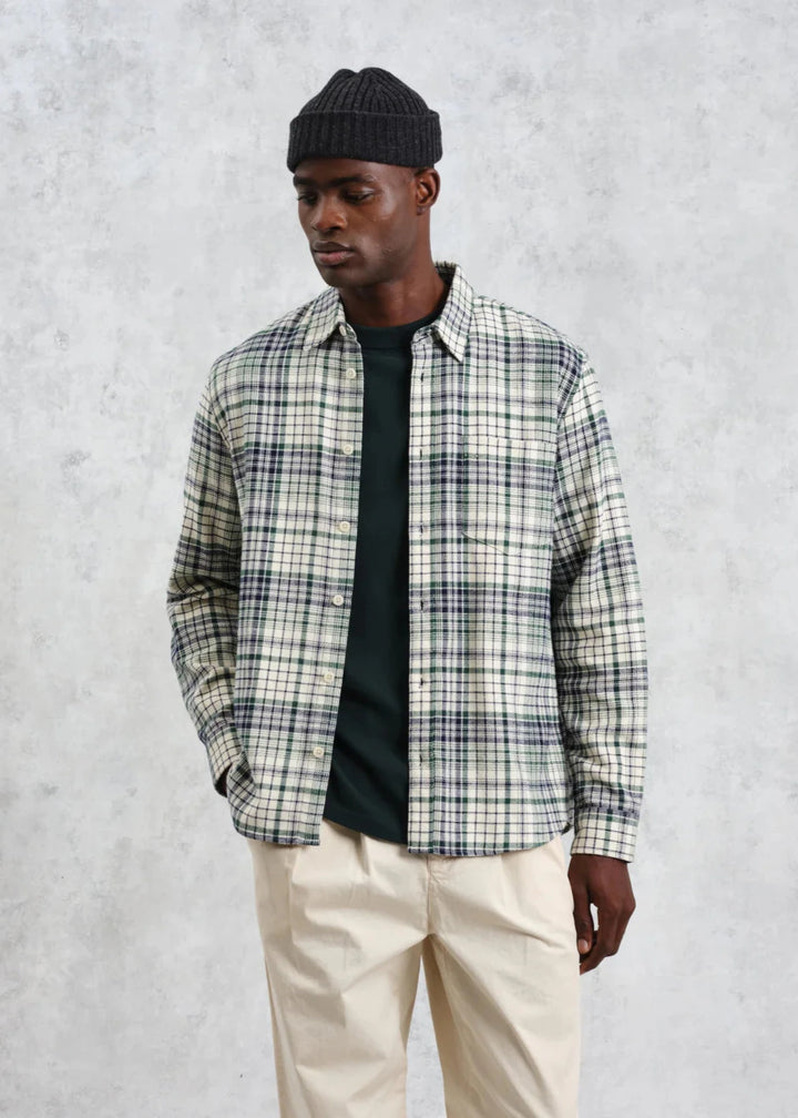 Shelly Flannel Shirt - Navy/ Green