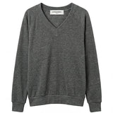 Sinead V Neck Sweatshirt - Dark Heather Grey