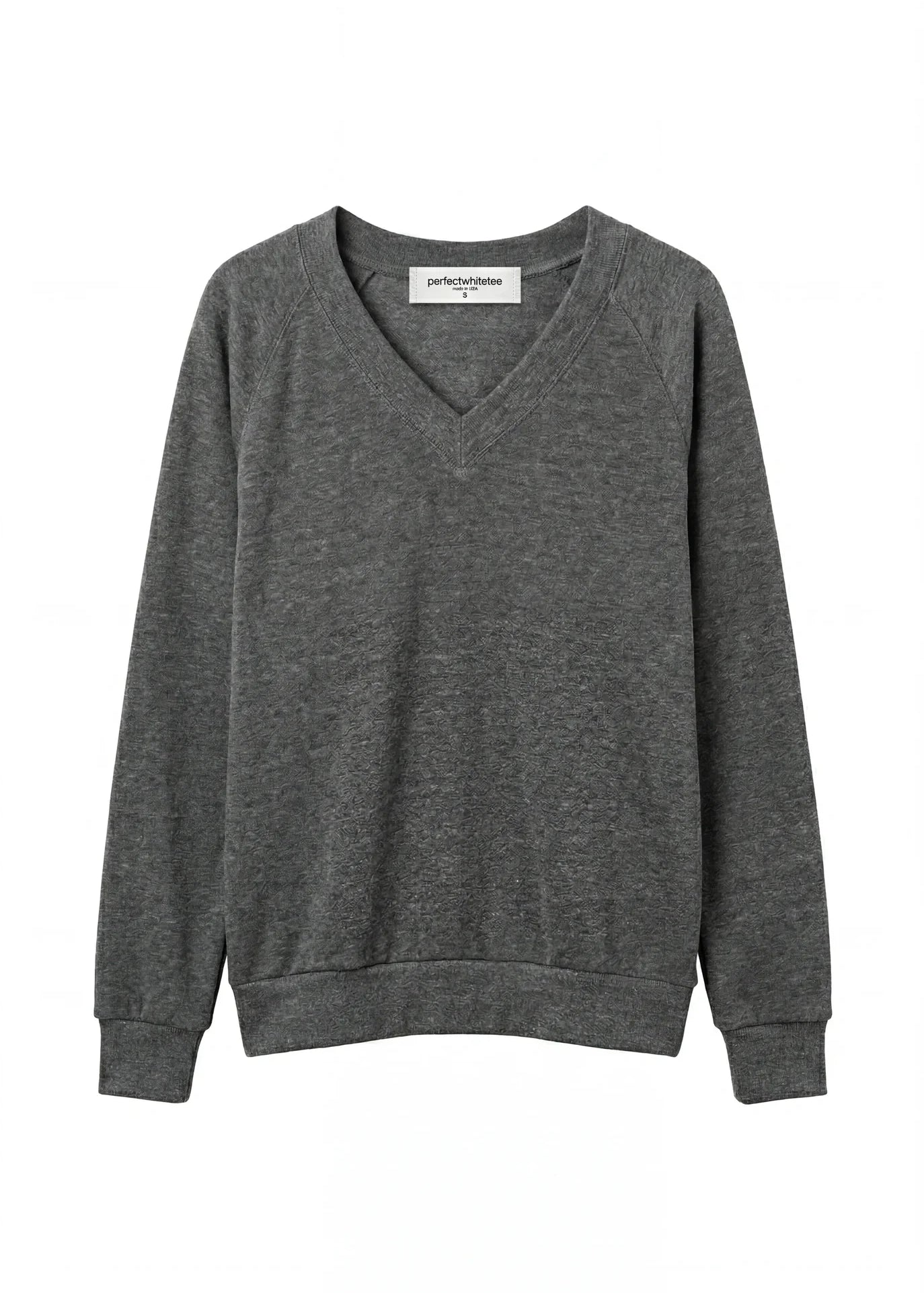 Sinead V Neck Sweatshirt - Dark Heather Grey
