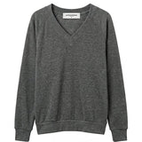 Sinead V Neck Sweatshirt - Dark Heather Grey