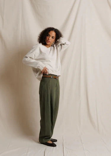 Akira Barrell Leg Utility Pant - Dark Olive