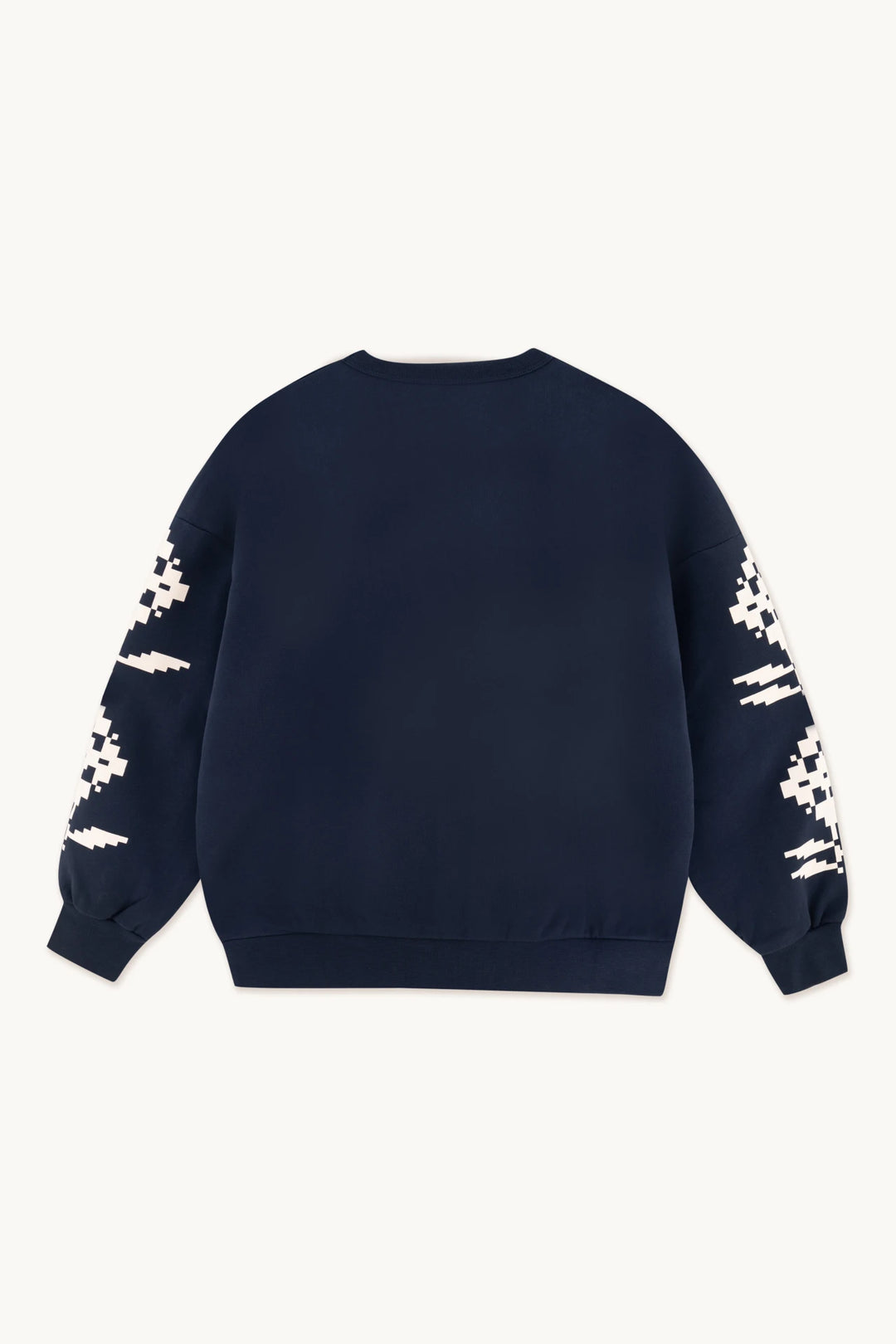 Geometric Flower Sweatshirt - Navy