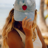Strawberry Hat - Light Denim