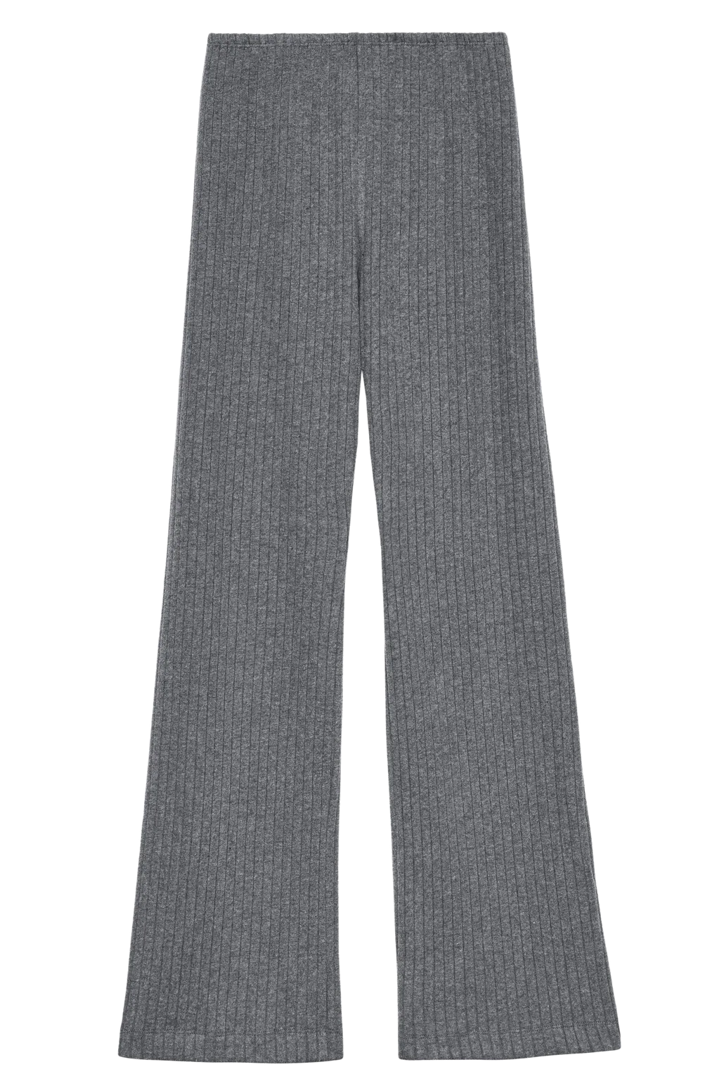 Flat lay image of the front of the Sweater Rib Simple Pant in Charcoal