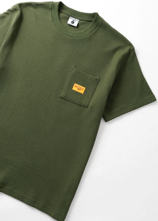 Waffle Pocket Tee - Olive